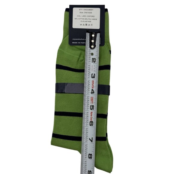NEW Made in Portugal Onyx & Oxford Socks One Size Cotton Elegant striped socks - Picture 3 of 14